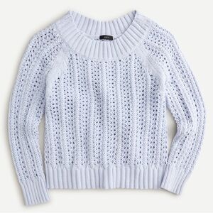 J.CREW Wide-neck beach sweater with pointelle stitch